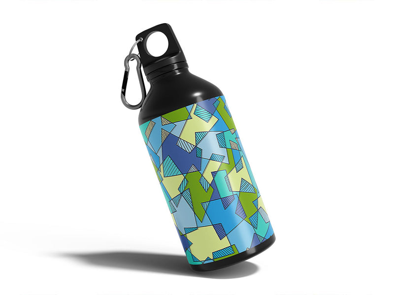 munsell blocks mosaic Water Bottle DIY Stickers