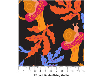 Mushroom Lounge Bug Vinyl Film Pattern Size 12 inch Scale~Rwraps Mushroom Lounge Bug Sizing Chart~2