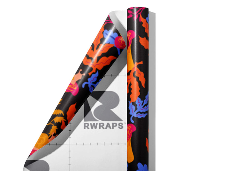 Mushroom Lounge Bug Wrap Film Sheets~Rwraps Series 914 Mushroom Lounge Bug Scrolled Sheet~3