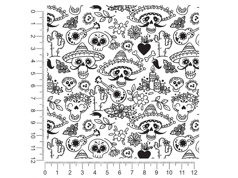musical memories day of the dead 1ft x 1ft Craft Sheets