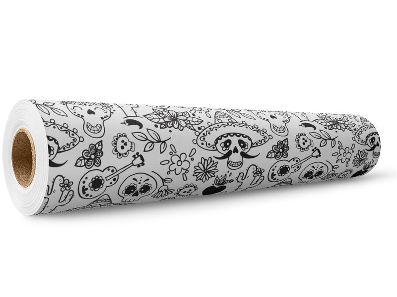 Musical Memories Day of the Dead Wrap Film Wholesale Roll~Rwraps Series 914 Digitally Printed Vinyl Roll~5