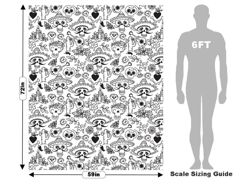 Musical Memories Day of the Dead Vehicle Wrap Scale~Rwraps Series 914 Musical Memories Day of the Dead Measurements~1