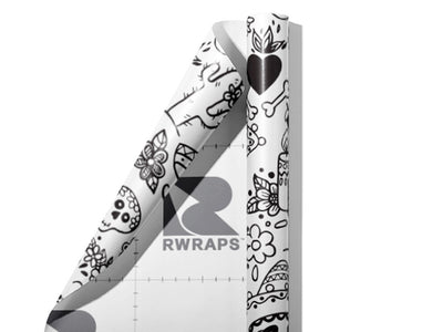 Musical Memories Day of the Dead Wrap Film Sheets~Rwraps Series 914 Musical Memories Day of the Dead Scrolled Sheet~3