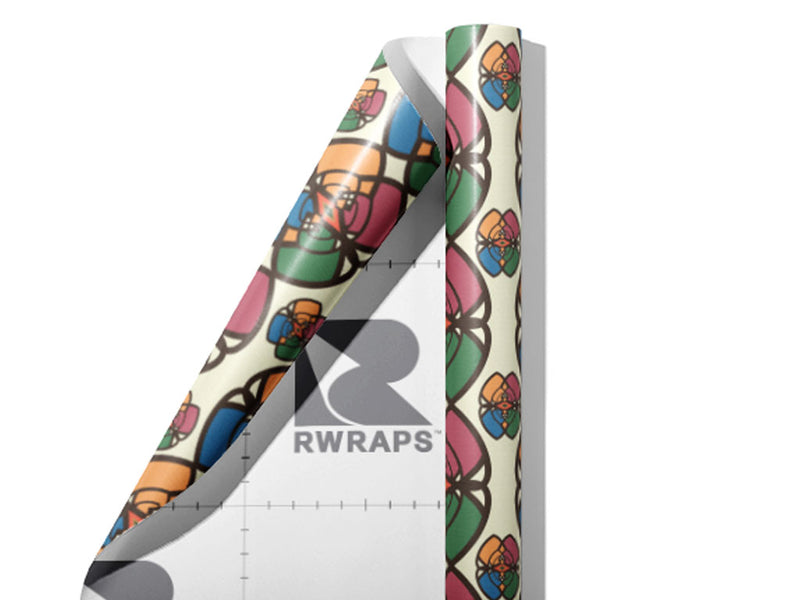 Muted Magic Art Deco Wrap Film Sheets~Rwraps Series 914 Muted Magic Art Deco Scrolled Sheet~3