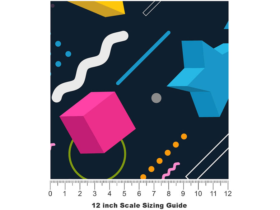 My Stars Abstract Vinyl Film Pattern Size 12 inch Scale~Rwraps My Stars Abstract Sizing Chart~2