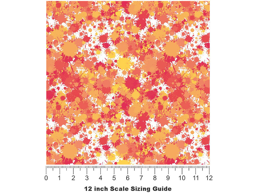 My Sundown Paint Splatter Vinyl Film Pattern Size 12 inch Scale~Rwraps My Sundown Paint Splatter Sizing Chart~2