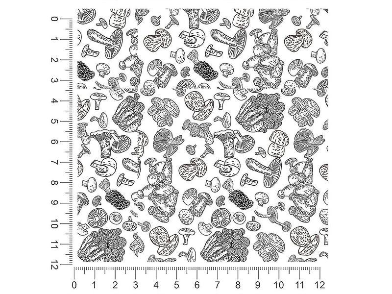 mycelium outlines mushroom 1ft x 1ft Craft Sheets