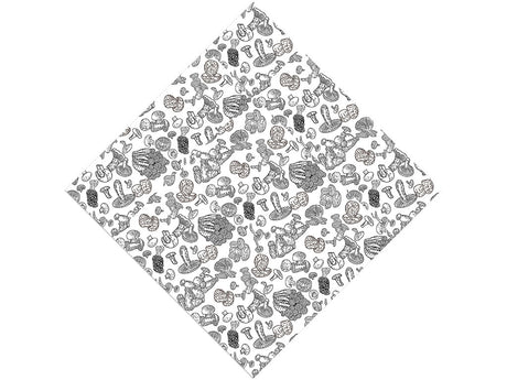 Mycelium Outlines Mushroom Vinyl Wrap Pattern