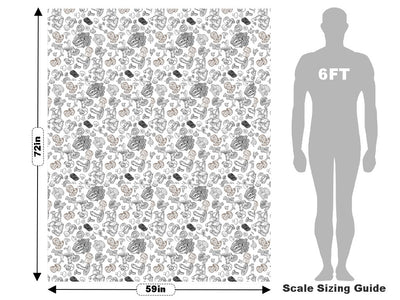 Mycelium Outlines Mushroom Vehicle Wrap Scale~Rwraps Series 914 Mycelium Outlines Mushroom Measurements~1
