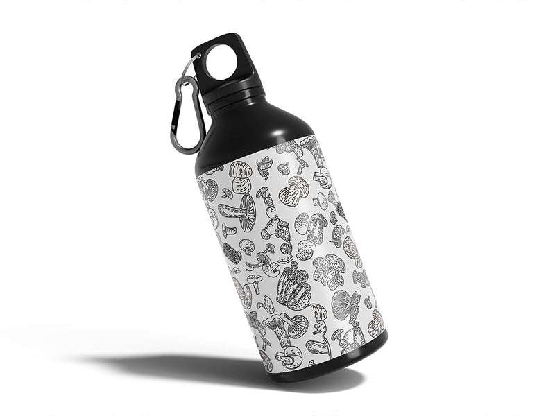 mycelium outlines mushroom Water Bottle DIY Stickers