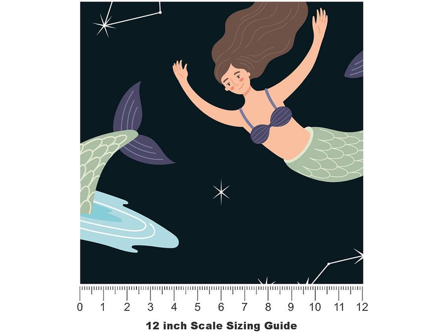 Mystic Constellations Fantasy Vinyl Film Pattern Size 12 inch Scale~Rwraps Mystic Constellations Fantasy Sizing Chart~2