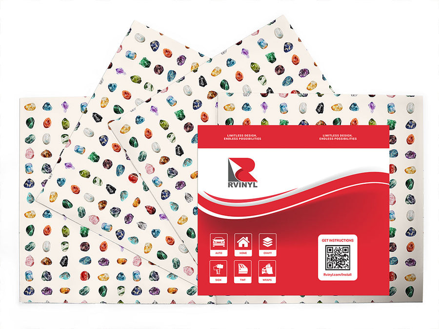 mystic gemstones astrology Craft Vinyl Sheet Pack