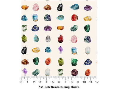 Mystic Gemstones Astrology Vinyl Film Pattern Size 12 inch Scale~Rwraps Mystic Gemstones Astrology Sizing Chart~2
