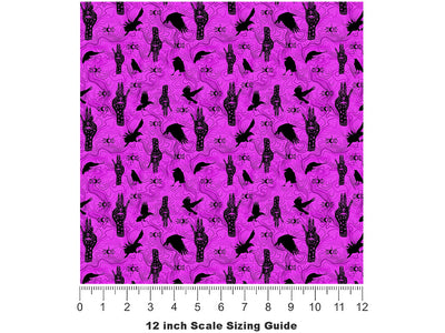 Mystic Palmistry Horror Vinyl Film Pattern Size 12 inch Scale~Rwraps Mystic Palmistry Horror Sizing Chart~2