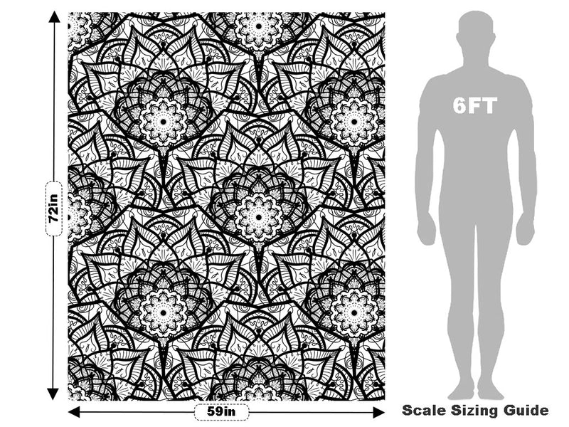 Mystic Petals Mandala Vehicle Wrap Scale~Rwraps Series 914 Mystic Petals Mandala Measurements~1