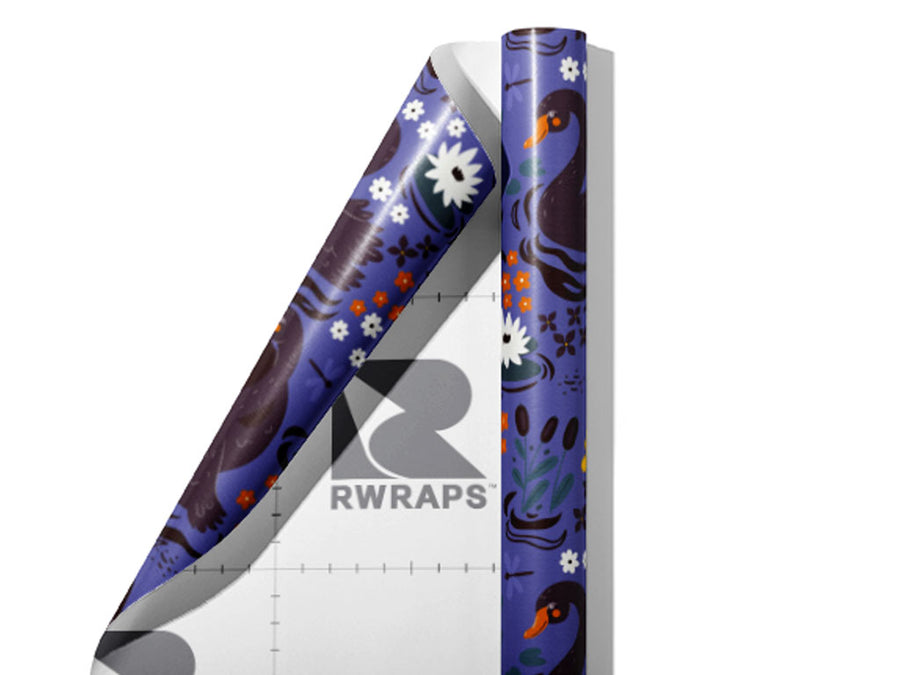 Mythic Black Birds Wrap Film Sheets~Rwraps Series 914 Mythic Black Birds Scrolled Sheet~3