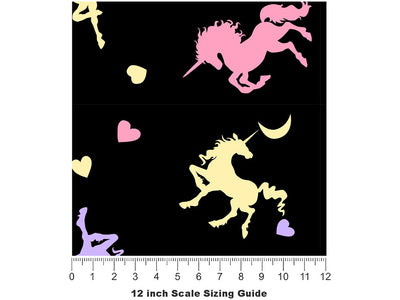 Mythological Shadows Fantasy Vinyl Film Pattern Size 12 inch Scale~Rwraps Mythological Shadows Fantasy Sizing Chart~2