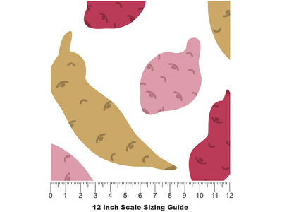 Nancy Hall Vegetable Vinyl Film Pattern Size 12 inch Scale~Rwraps Nancy Hall Vegetable Sizing Chart~2