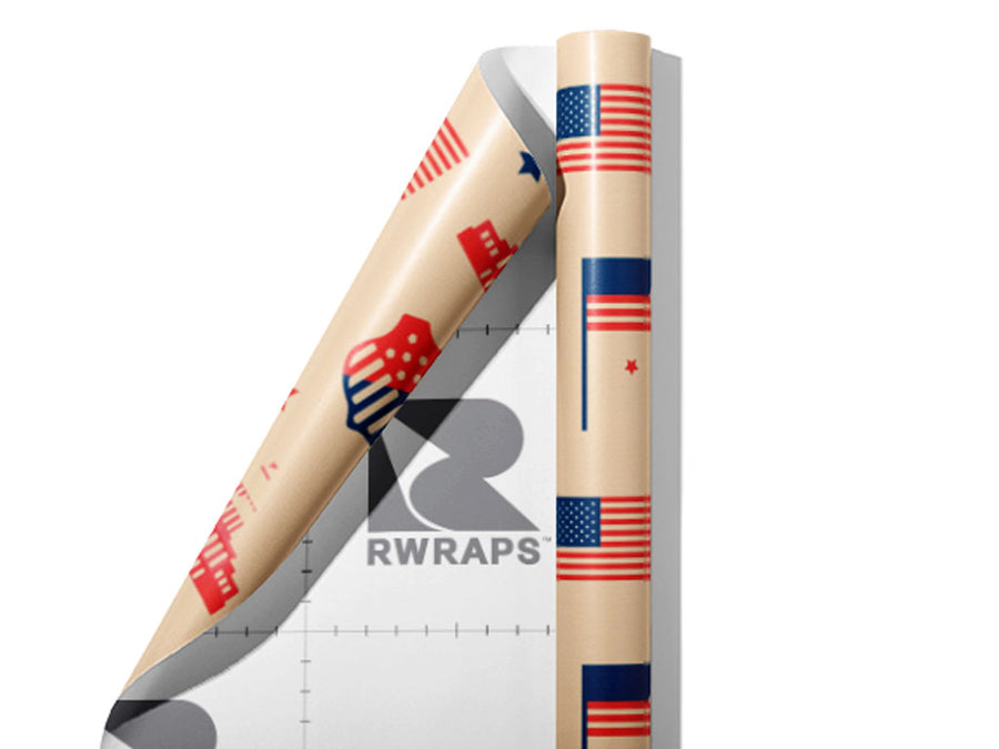 National Capital Americana Wrap Film Sheets~Rwraps Series 914 National Capital Americana Scrolled Sheet~4