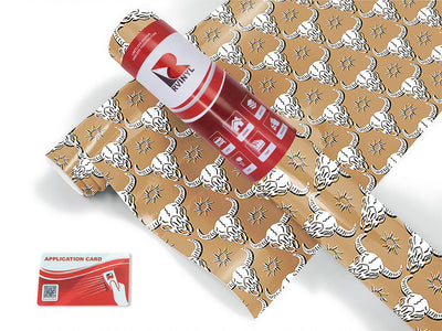 natural buffalo skull and bones Craft Vinyl Roll