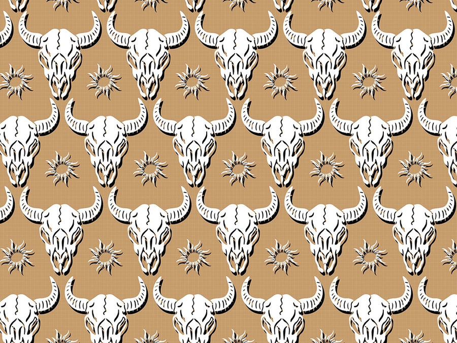 Natural Buffalo Halloween Vinyl Wrap Pattern~Rwraps Series 914 Digitally Printed Vinyl Wrap~0