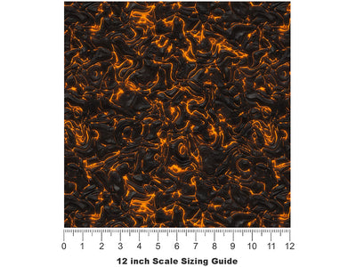 Natural Disaster Lava Vinyl Film Pattern Size 12 inch Scale~Rwraps Natural Disaster Lava Sizing Chart~2