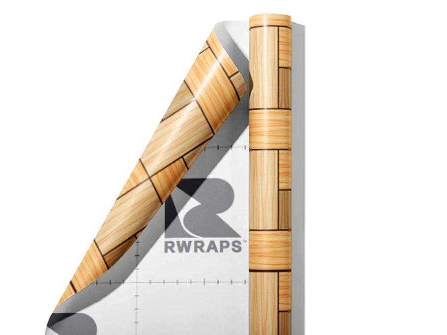 Natural Pinwheels Wooden Parquet Wrap Film Sheets~Rwraps Series 914 Natural Pinwheels Wooden Parquet Scrolled Sheet~4