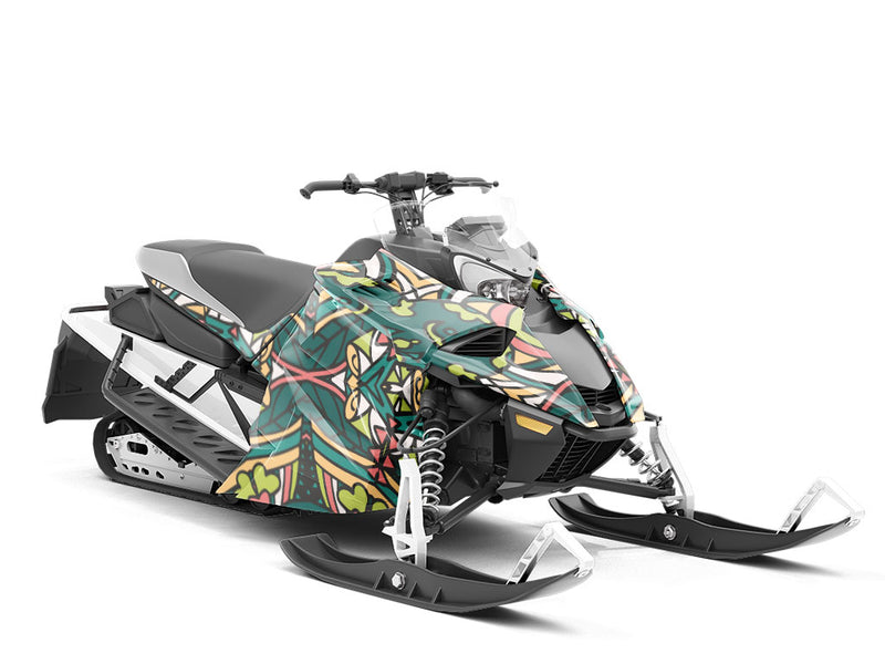 Natural Power Mandala Custom Wrapped Snowmobile