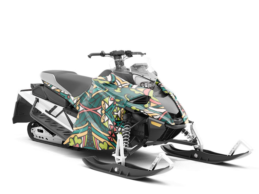 Natural Power Mandala Custom Wrapped Snowmobile