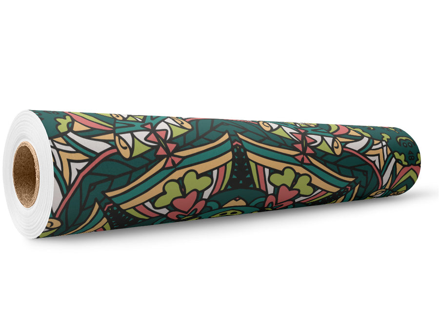 Natural Power Mandala Wrap Film Wholesale Roll~Rwraps Series 914 Digitally Printed Vinyl Roll~5