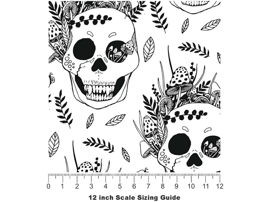 Natural Reclamation Halloween Vinyl Film Pattern Size 12 inch Scale~Rwraps Natural Reclamation Halloween Sizing Chart~2