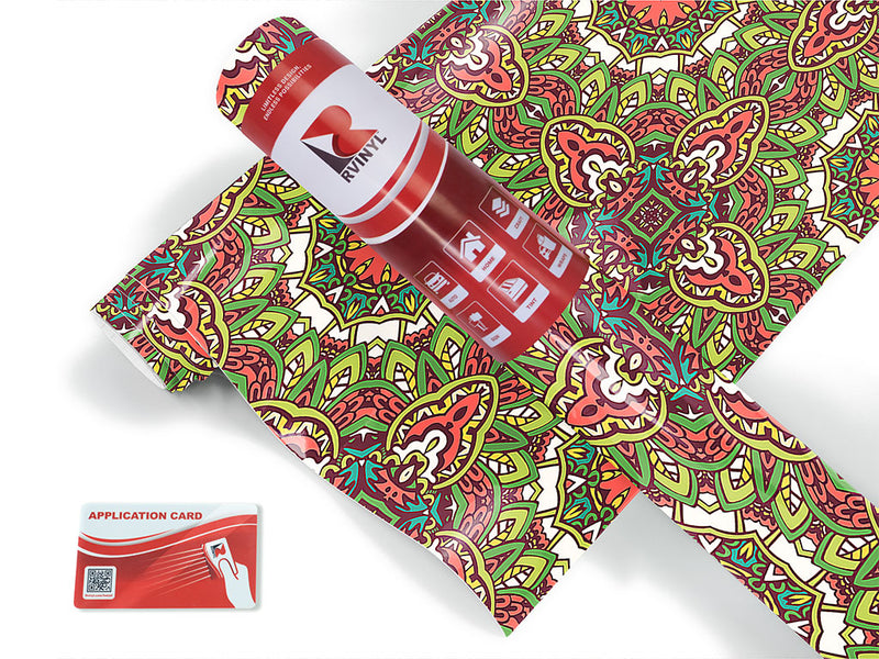 naturalistic leaves mandala Craft Vinyl Roll