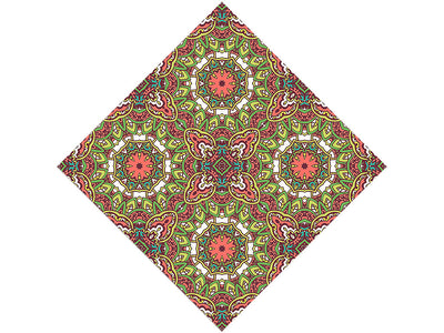 Naturalistic Leaves Mandala Vinyl Wrap Pattern