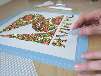 naturalistic leaves mandala Easy Weed Craft Vinyl