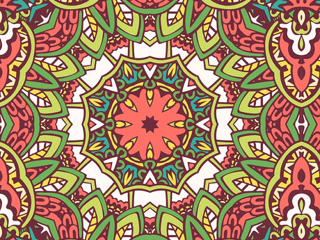 Naturalistic Leaves Mandala Vinyl Wrap Pattern~Rwraps Series 914 Digitally Printed Vinyl Wrap~0