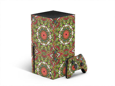 naturalistic leaves mandala XBOX DIY Decal