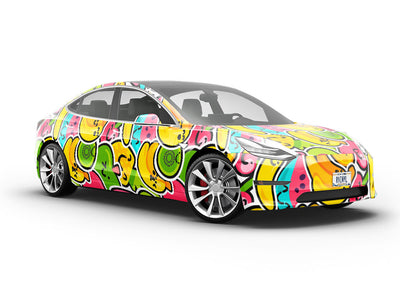 Naturally Sweet Sticker Bomb Vehicle Vinyl Wrap