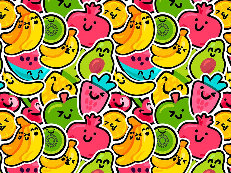 Naturally Sweet Sticker Bomb Vinyl Wrap Pattern~Rwraps Series 914 Digitally Printed Vinyl Wrap~0