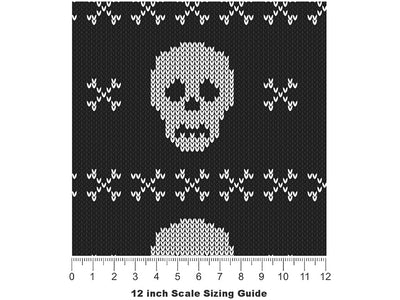 Nautical Knitting Pirate Vinyl Film Pattern Size 12 inch Scale~Rwraps Nautical Knitting Pirate Sizing Chart~2