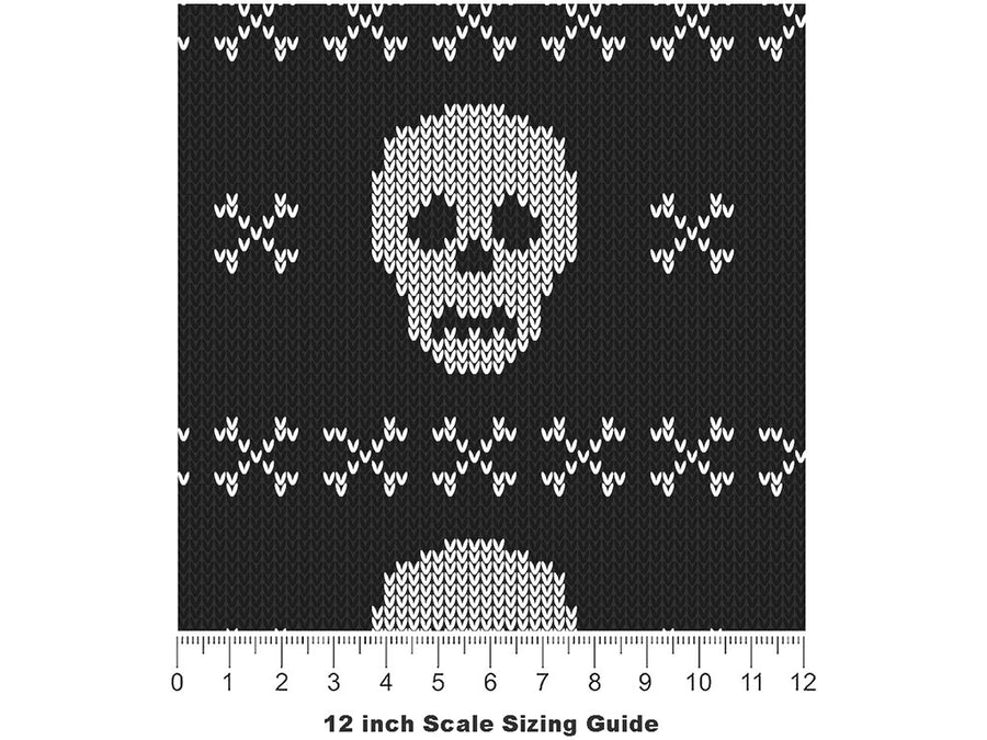 Nautical Knitting Pirate Vinyl Film Pattern Size 12 inch Scale~Rwraps Nautical Knitting Pirate Sizing Chart~2