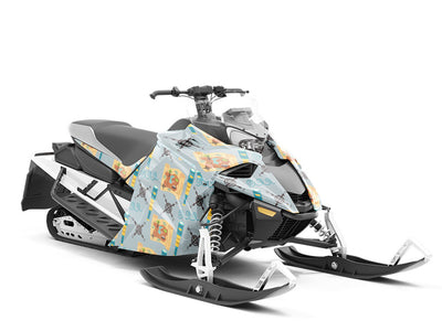 Nautical Navigation Pirate Custom Wrapped Snowmobile