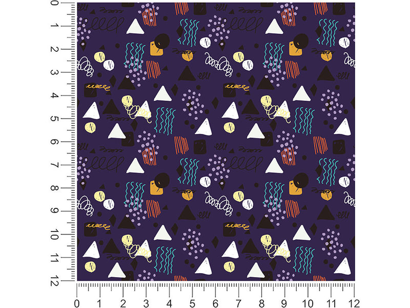navy awoken abstract geometric 1ft x 1ft Craft Sheets