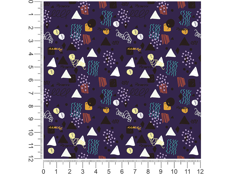 navy awoken abstract geometric 1ft x 1ft Craft Sheets