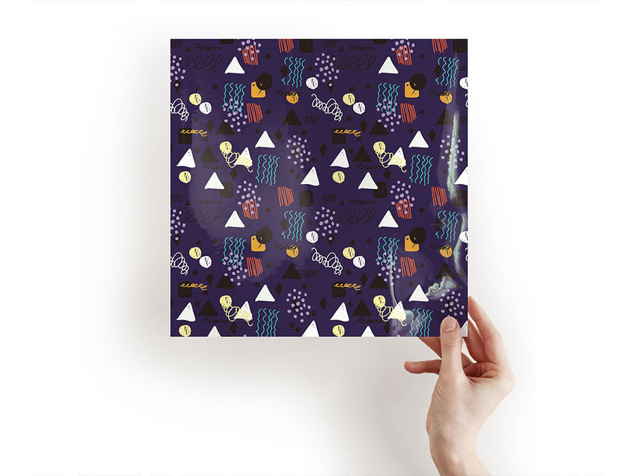 navy awoken abstract geometric Craft Sheets