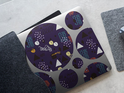 navy awoken abstract geometric DIY Laptop Stickers
