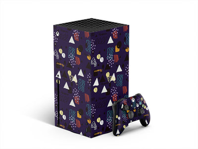 navy awoken abstract geometric XBOX DIY Decal