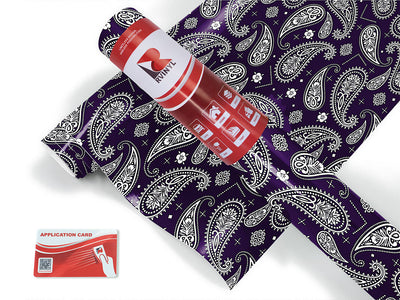 navy blues paisley Craft Vinyl Roll