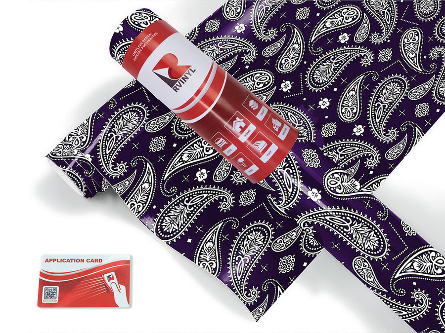 navy blues paisley Craft Vinyl Roll