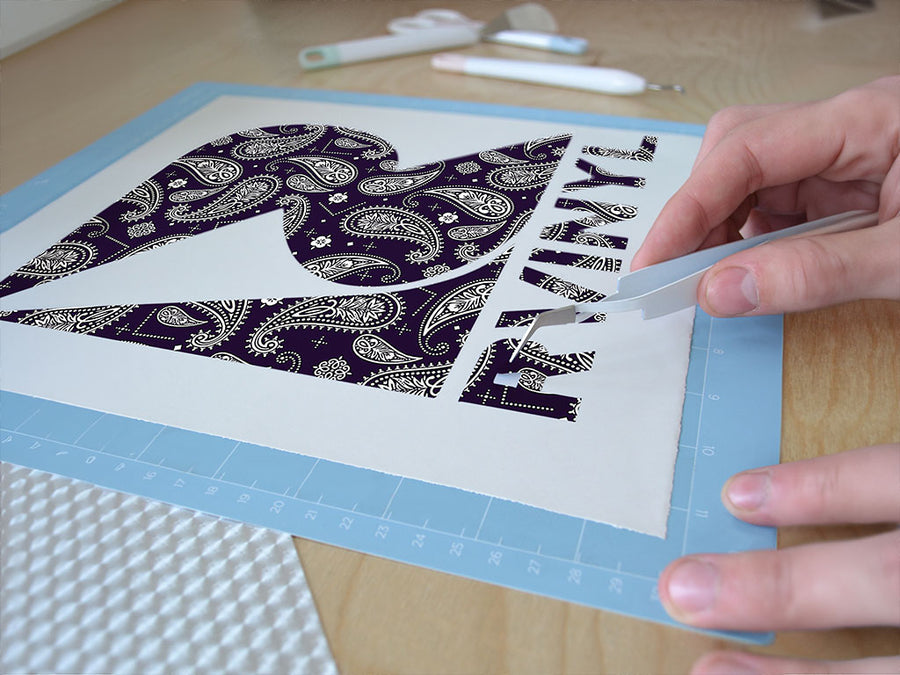 navy blues paisley Easy Weed Craft Vinyl