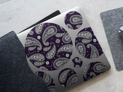 navy blues paisley DIY Laptop Stickers